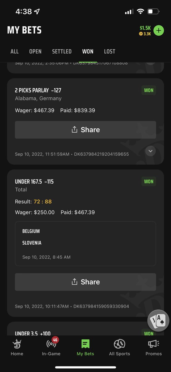 chatsandbets's tweet photo. And just like that we cleared the $1200 weekly challenge in one day despite the humps we had I got it back for us now let’s flip this $1500 into $3000 tomorrow NFL IS BACK LETS EAT https://t.co/NYjMsQuY4g