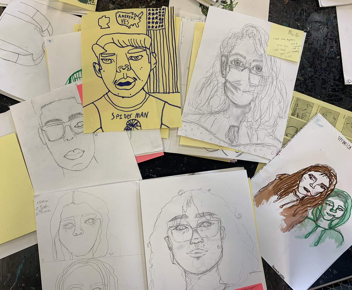 towsonhsart's tweet photo. Week 2 and intermediate art students are exploring textures through stamp making and close observation through continuous contour. Can’t wait to see  where this learning leads! @BaltCoPS ❤️s Art! https://t.co/YYYNaNsWmf