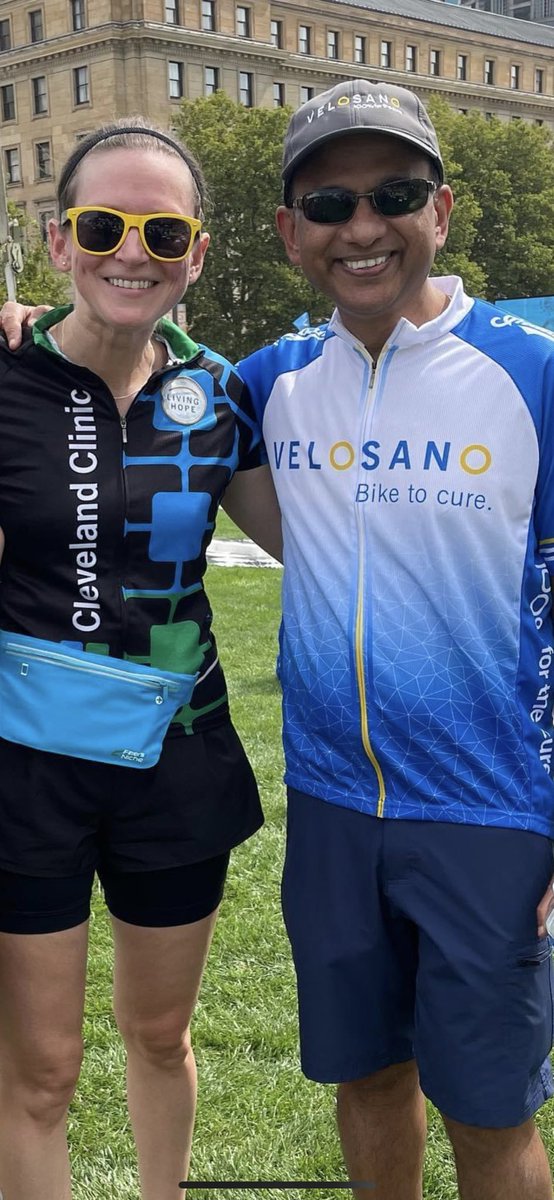 I have no doubt I’m still here because of these two men - my amazing husband and my wonderful oncologist @jamecancerdoc. @bikeVeloSano was unbelievable - here’s hoping the 25 miles we tackled today gets us even closer to a cure for us all! #velosano #metavivor #stageivneedsmore