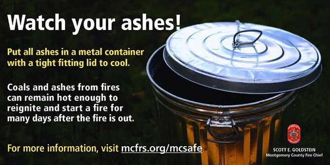 mcfrs's tweet photo. 🔥Grills, fire pits, chimeneas, outdoor fireplaces -- WHATEVER you're firing up this weekend please be sure to COOL your ashes completely b/f disposing them.
#DYK ashes/embers can retain enough heat to then reignite days after the initial fire? #home #safety #smartash https://t.co/OLmvxeiKRy