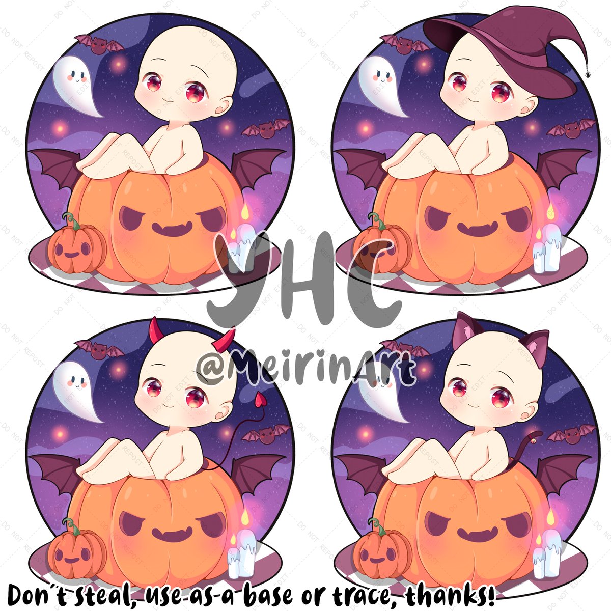 MeirinArt's tweet photo. ‧₊˚✩彡 RTS are appreciated‧₊˚✩彡 

Halloween YCH for $35 or 35€ 
ONLY 5 SLOTS AT THE MOMENT

DM me if you are interested (4 different versions to choose)

#yhc #yhccommissions #opencommissions #commissions #art #chibi #Halloween #digitalart #Vtuber #VTuberAssets #VTuberEN https://t.co/mPry9LT2rU
