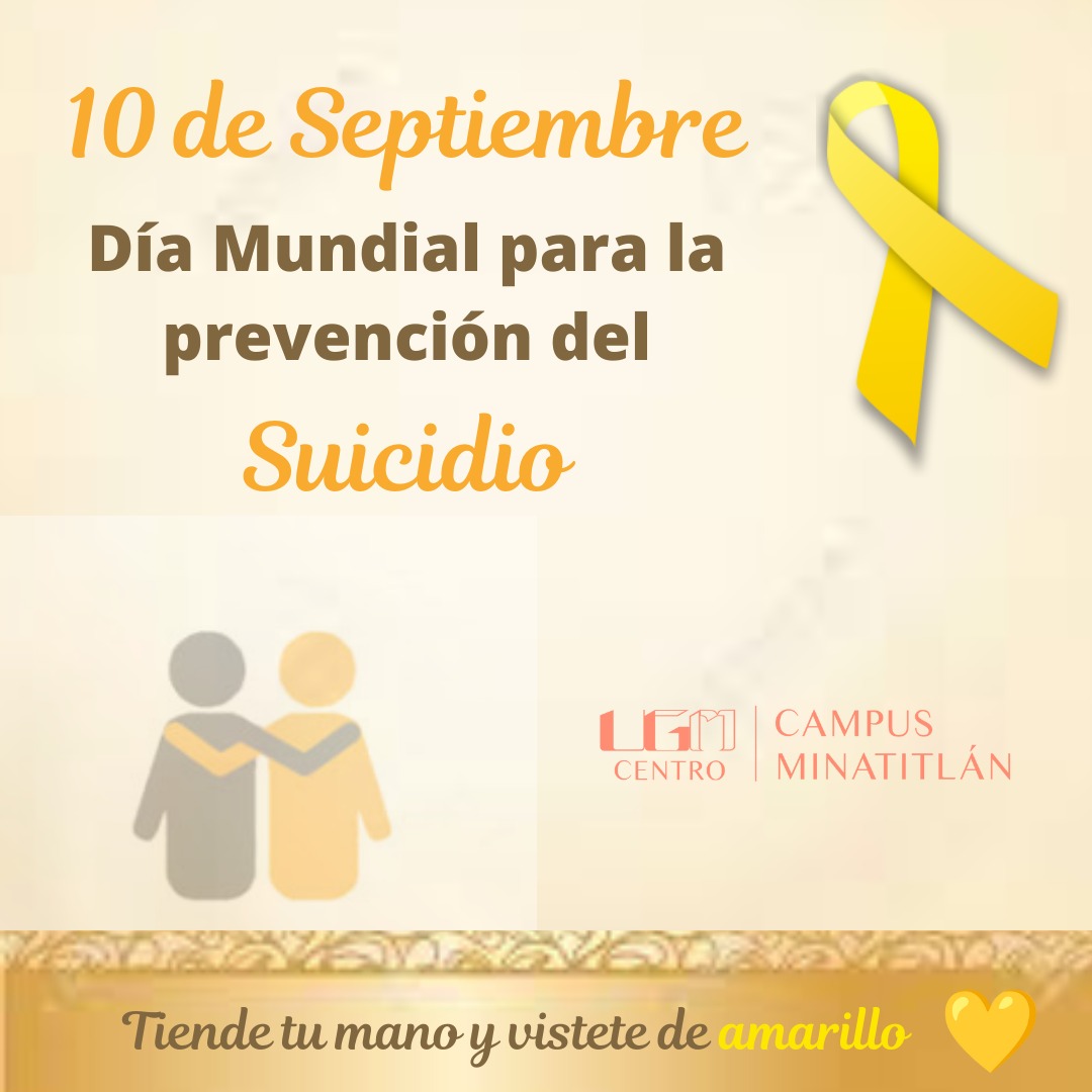UgmMinainfo's tweet photo. 📌Hoy 10 de septiembre.
☀️Día Mundial para la Prevención del Suicidio.
#UgmMina #MeCuidoTeCuidoNosCuidamos #NoEstasSolo https://t.co/eq2FZ37nNv