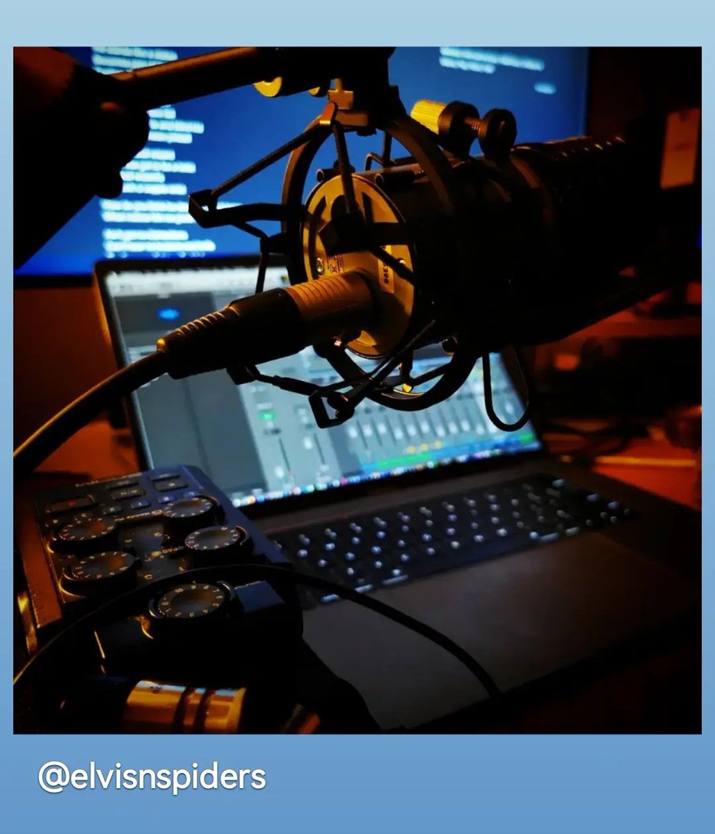 Elvisnspiders's tweet photo. Making sounds #newdesign
#logicprox #recording #macm1 #zoomh6 #astonmicrophones #mancave https://t.co/0sHxic6ZHs