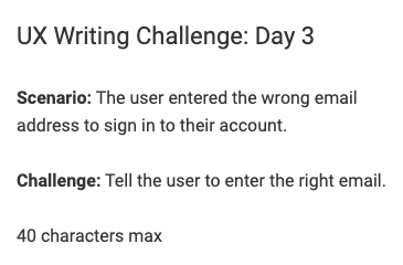 esierr1's tweet image. Day 3 of the #DailyUXWritingChallenge

Tell me what you think!

#UXWriting  #UserExperience #UX