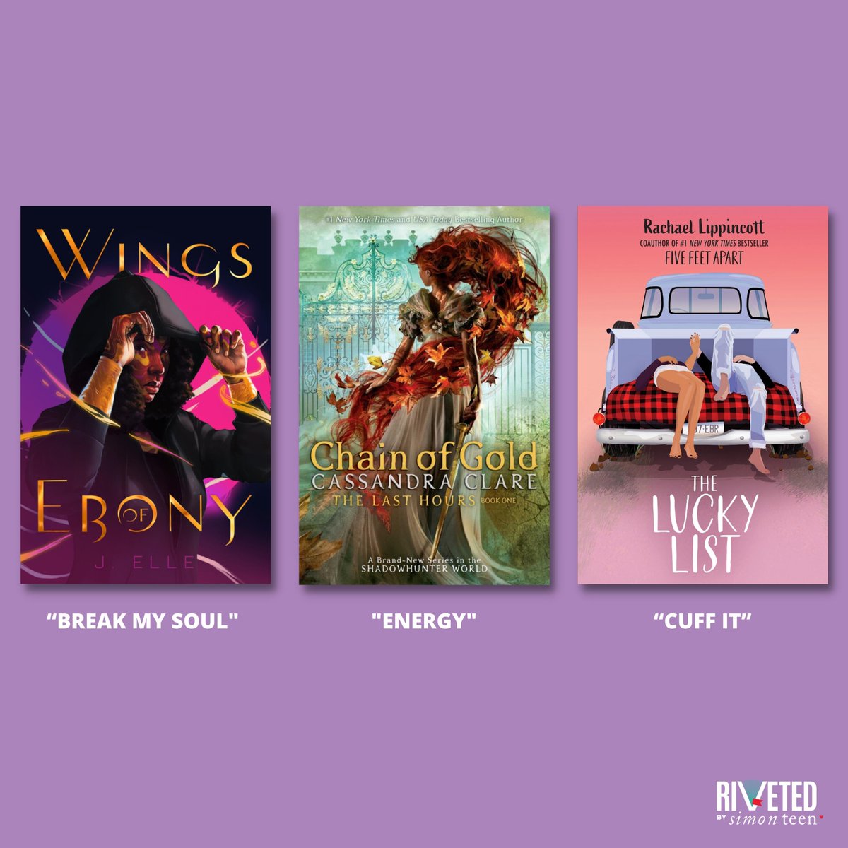 simonteen's tweet photo. #Bright #Legendborn #TheseViolentDelights #WingsOfEbony #ChainOfGold #TheLuckyList https://t.co/nnRhbYS8jj