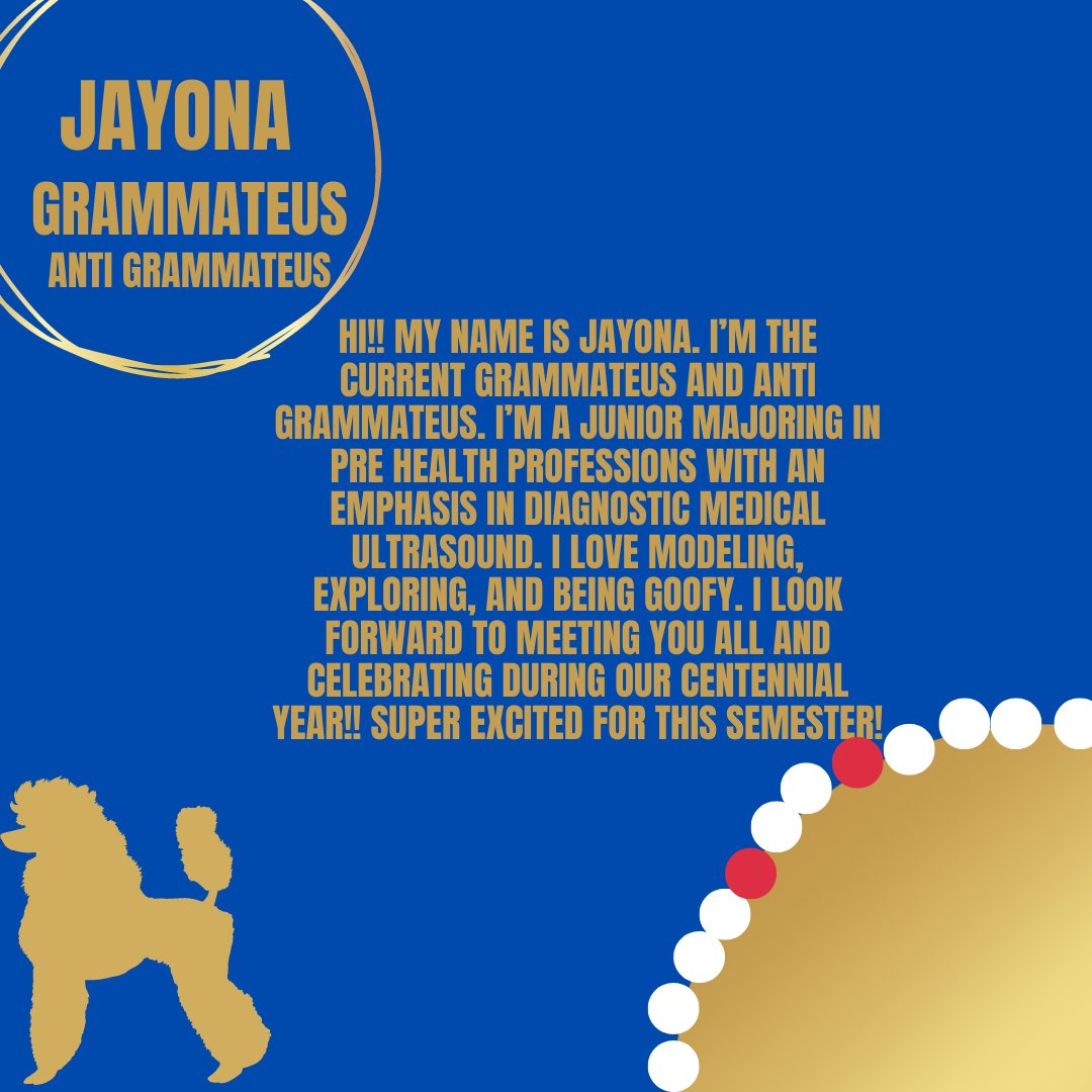 Our Pretty Poodle, Soror Shields!!💙🐩