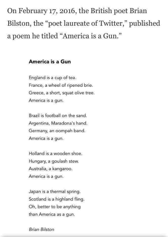 <a href="/AngieMaxwell1/">Angie Maxwell @angiemaxwell.bsky.social</a> This poem can make me ugly cry! America is a gun.....