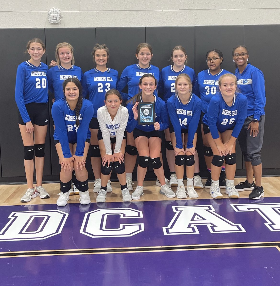 bhmsngirlsath's tweet photo. Congratulations to our 8th grade B team volleyball girls! 2nd place in the Humble B Team Tournament! #WingsUp @BH_Athletics @BarbersHillMSN @BarbersHillVB https://t.co/WtDArmuEIQ