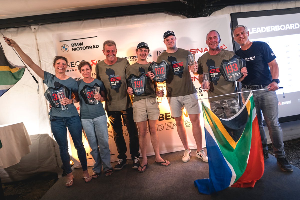 BMWMotorrad's tweet photo. Place 1: 

🇿🇦 Team South Africa (male + female) 

#GSTrophy2022 #GSTrophy https://t.co/hNfTpjuDRn
