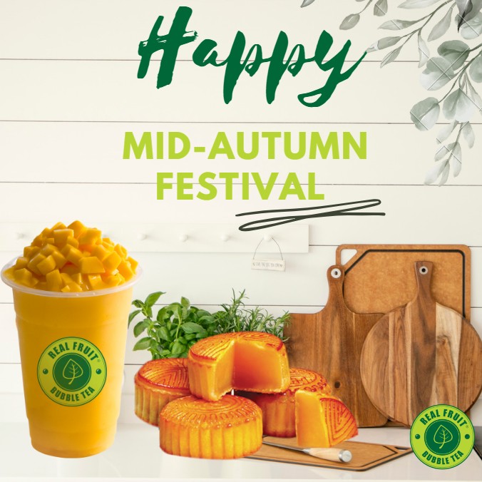RFBubbleTea's tweet photo. Happy Mid-Autumn Festival, let's sweeten you day and night with our RealFruitBubbleTea and Mooncakes together!  
#bubbletea #mid-autumnfestival #mooncake #mooncakefestival #Realfruit #BeReal #Mangoslush #bbt https://t.co/3l0T7flFNe