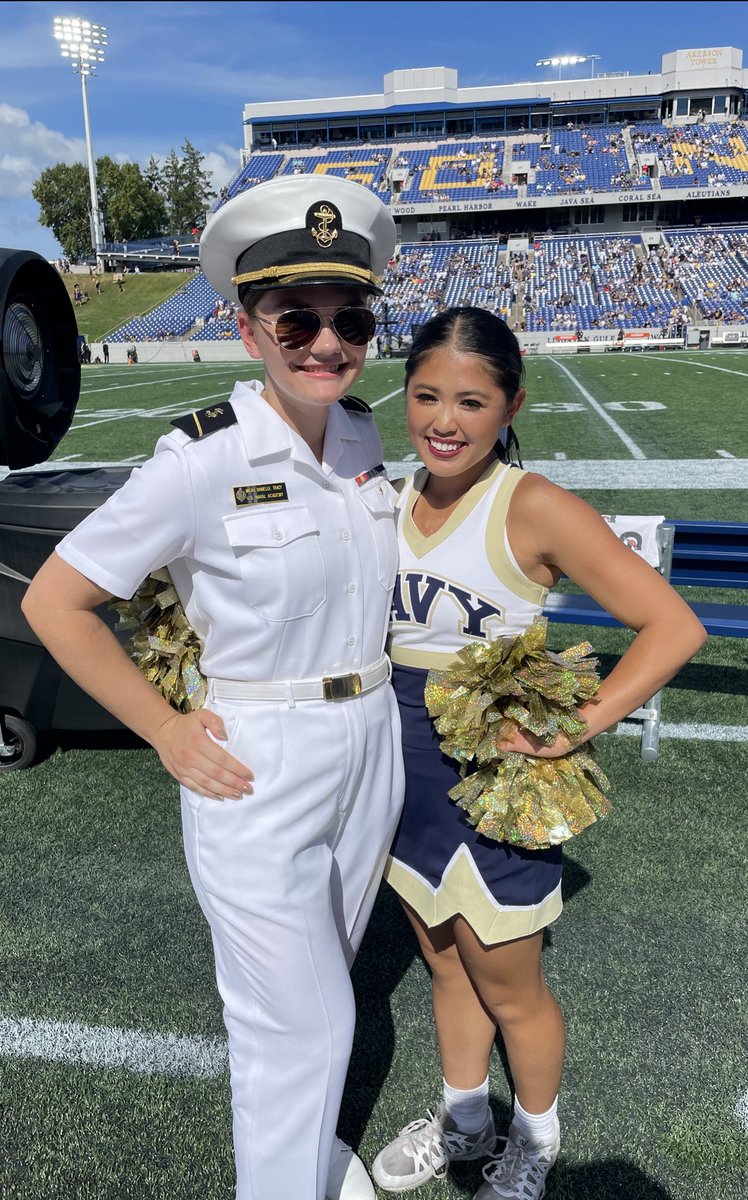 mucccoach's tweet photo. Athletes do great things when we have them.  But when they do greater things after they leave is way cooler!!  @maddiestasiak @micah_daniellet are doing that @NavalAcademy https://t.co/gD4YDHRjn6