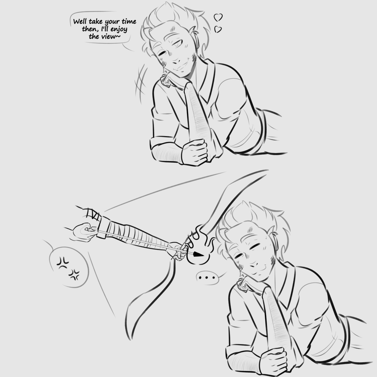 GeneralScara's tweet image. #MetaRunner #AU #MetaImpact #Lucks #Masa #LucksxMasa #sketch #comic