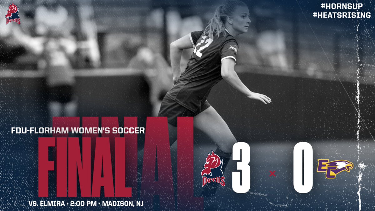 FDUDevils's tweet photo. .@FDUWSOC starts 4-0-0 for the first time since 2000 with a win against Elmira, 3-0! #HEATSRISING #HORNSUP #d3soccer

Box Score link- https://t.co/1Ditzd7R1P
Recap Soon! https://t.co/lcKvWYlIIp