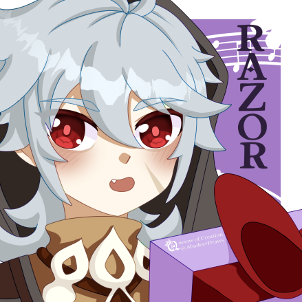 AbadeerDraws's tweet photo. Happy Belated Birthdays to the good bois #Chongyun and #Razor 🎂 https://t.co/rN969uT2n9