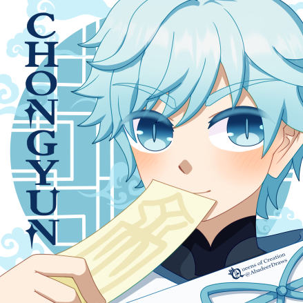 AbadeerDraws's tweet photo. Happy Belated Birthdays to the good bois #Chongyun and #Razor 🎂 https://t.co/rN969uT2n9