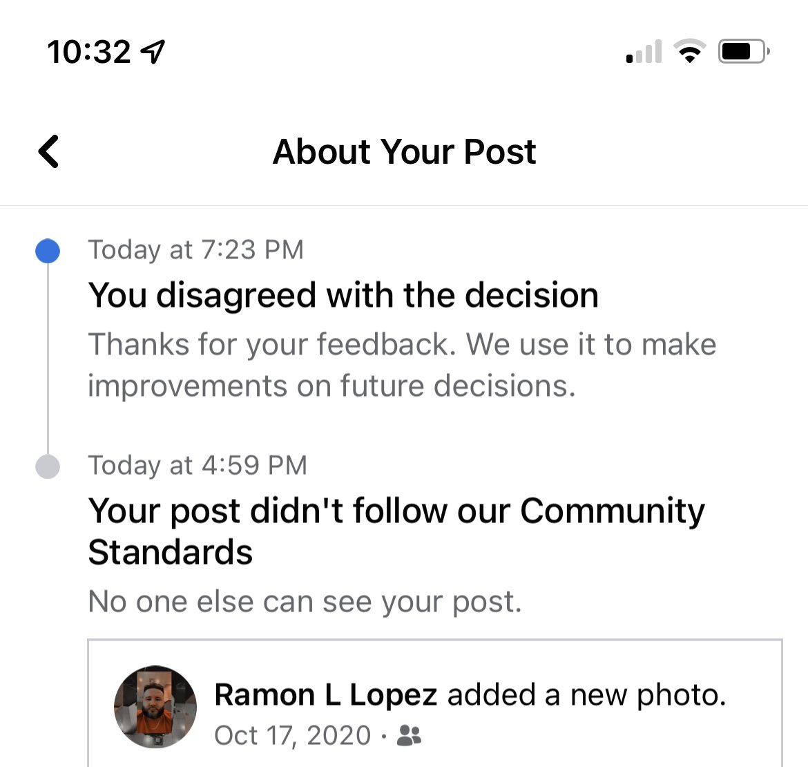 lopez_nomar's tweet photo. @facebook @facebookapp @facebook @Meta @MetaNewsroom @markzukerbergfb really from two years ago ,What a Joke! https://t.co/qB4aF1xij5