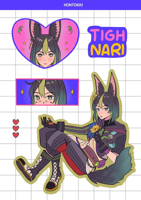 Sticker sheet 🌱✨ #Tighnari #tighnarifanart #Genshinlmpact 