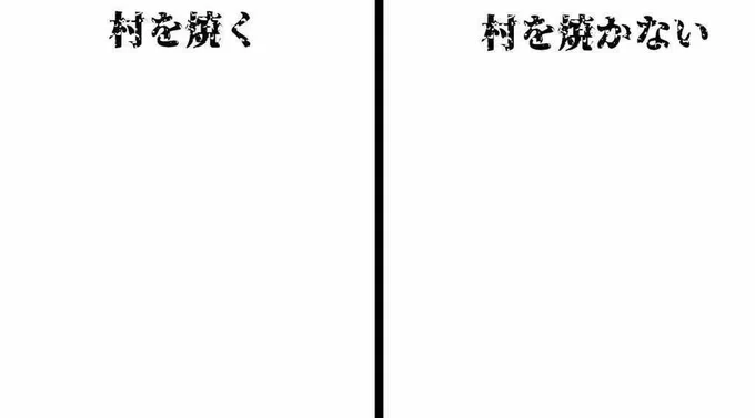 いいねしてくれたフォロワーさんが村を焼くタイプか焼かないタイプか独断と偏見で分ける遊び🔥がしたいので遊んでください。 