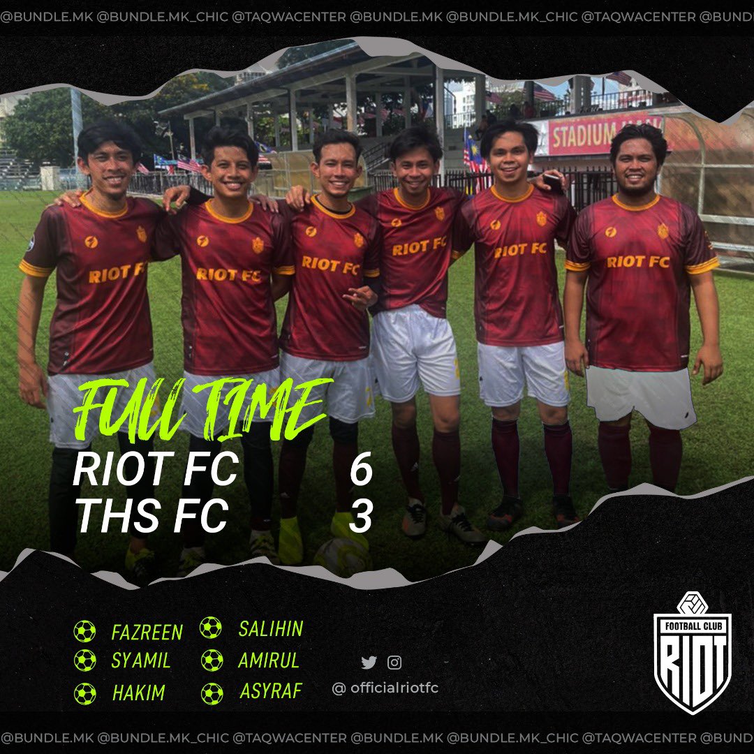 OfficialRiotFC's tweet photo. Full time at Hang Tuah Stadium. GET IN! π΄
#RIOTFC #forRIOT #RIOTogether https://t.co/vChwzmOqjm