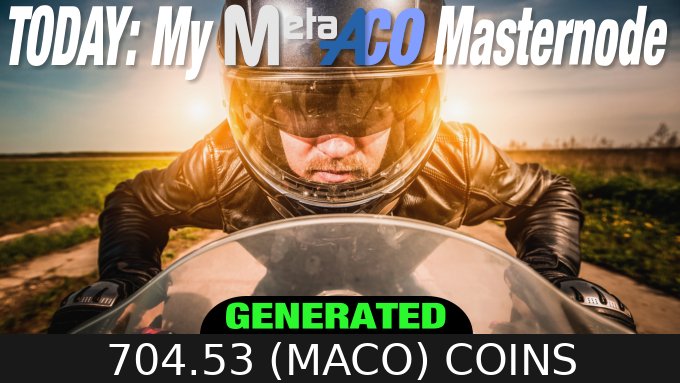 CryptoSammyjo's tweet photo. TODAY: My MetaACO Masternode Generated 704.53 (MACO) Coins in the last 24 hours https://t.co/kpCFew5wfz
#masternode #passiveincome #staking #MetaACO $MACO #AntaresCodes $ACO https://t.co/g1tgmjCzjF