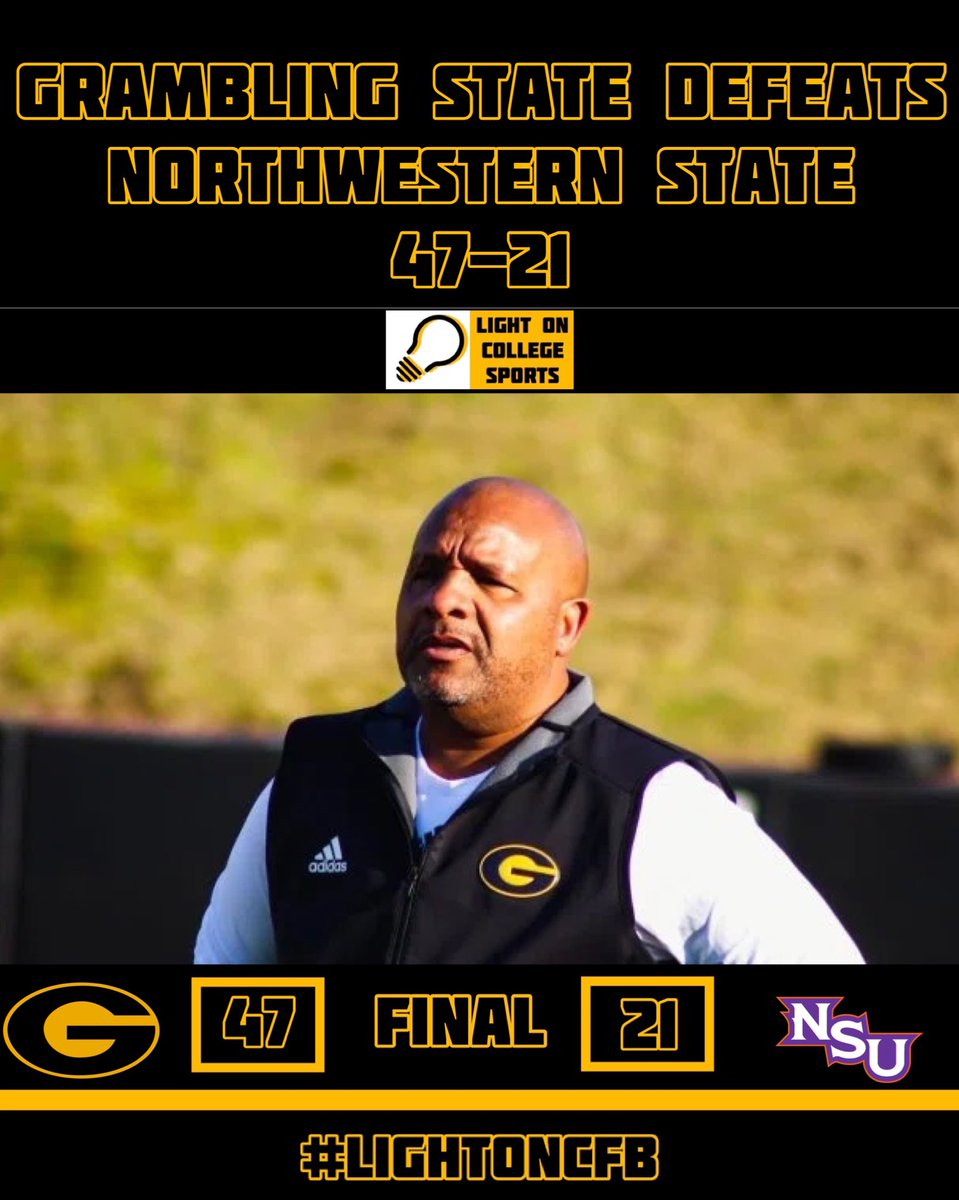 Grambling State Defeats Northwestern State 47-21. The 1st Win Of The Coach Hue Jackson Era. #ThisIsTheG 📷: @GSUFootball01