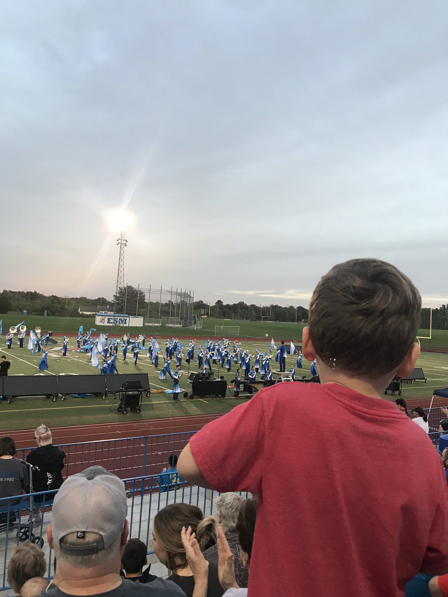 First competition of the year for the <a href="/WestGeneseeCSD/">West Genesee Schools</a> Marching Band resulted in a 1st place finish! 🏆 And I think it’s safe to say that my son is a BIG fan! #ARiverRises