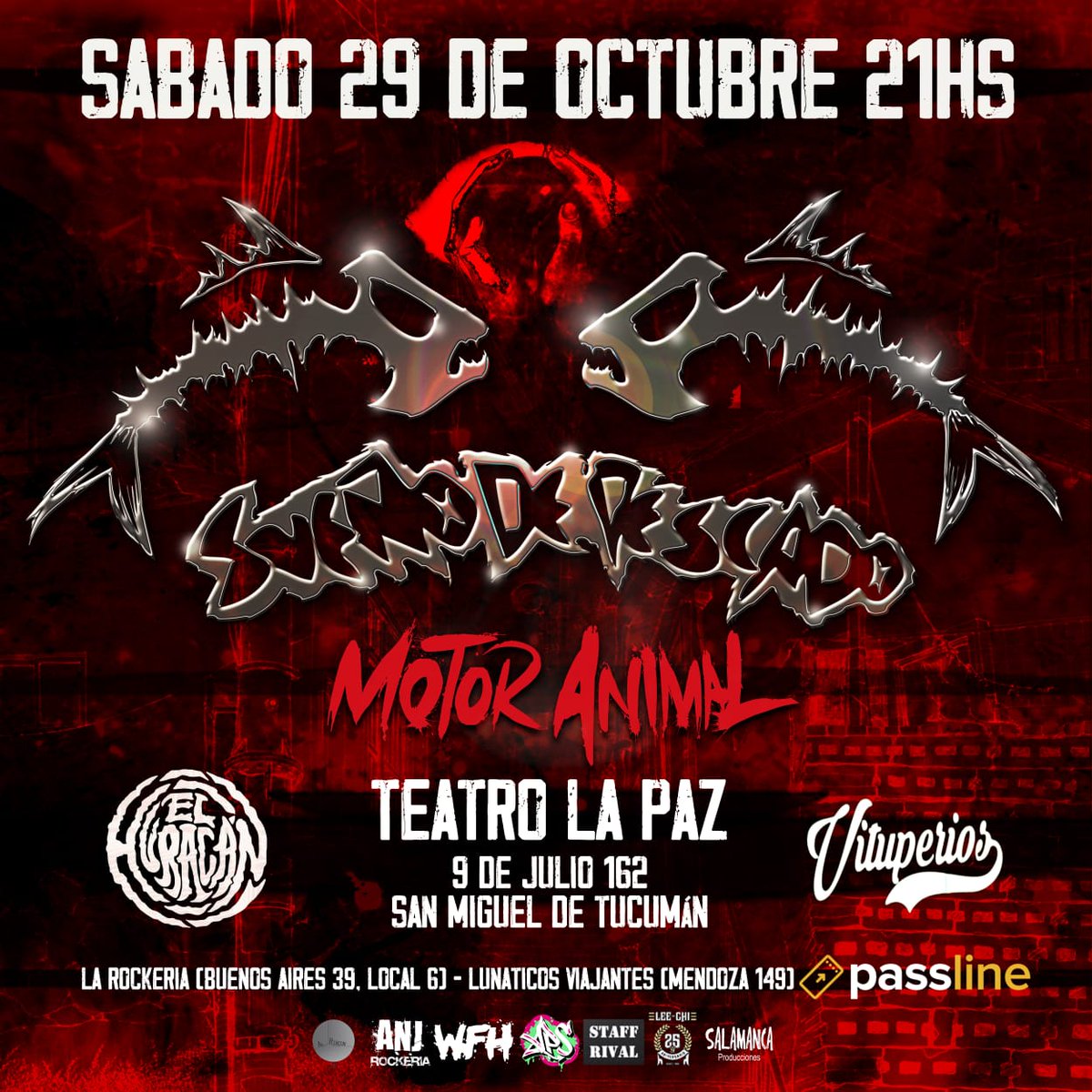 tucumanarderock's tweet photo. 🐟 Llega #SueñoDePescado por primera vez en #Tucuman para presentar su último disco: #MotorAnimal.
🎟️ Entradas: $2700 en @PasslineArg https://t.co/XcJ0yxRRcl