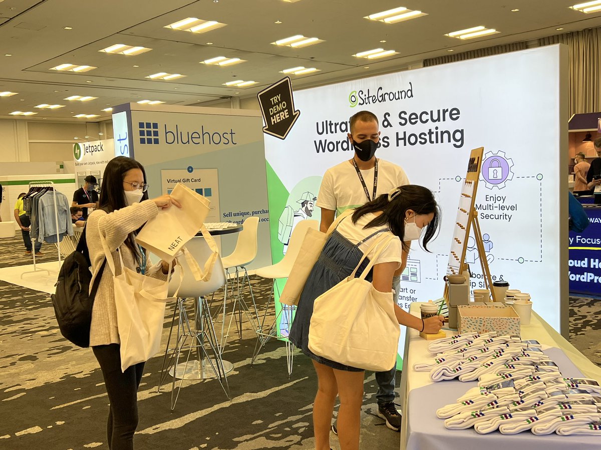 SiteGround's tweet photo. #WCUS Final roll call ๐จWeโre drawing 3 winners for a bespoke speaker in our raffle at 4 PM today - join us at our booth @WordCampUS (and you still have time to enter) #WCUS22 https://t.co/Rz0j0BgP6D
