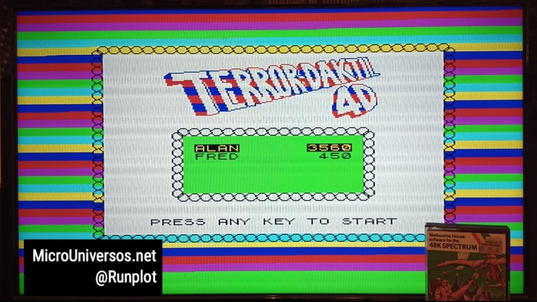 Runplot's tweet photo. Sesión de #retrogaming con un juego que fue espectacular en su momento usando no 3D, sino 4D !!! Así nos llegó el #TerrorDaktil4D de #BeamSoftware #MelbourneHouse en #ZXSpectrum !!!
#retrogamer #retrogames #Gamer #Gaming #games #80s #Nostalgia https://t.co/668KtiO88U