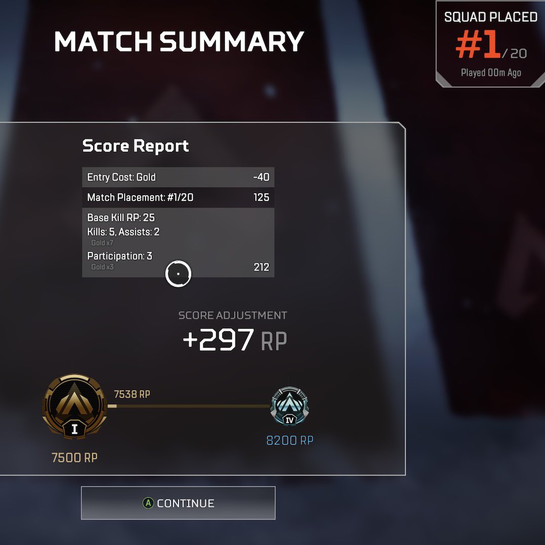 spaceddouut's tweet photo. Another great stream! Ended off with a dub and finally hit Gold 1 by solo queuing. Seeing that plat badge to the right as the next level has me HUNGRY! Live again at 8pm ET to finish what we started π€π½π«‘ #smallstreamer #TwitchStreamers #ApexLegends #platgrind #PathToAffiliate https://t.co/sxTu4ClV1C