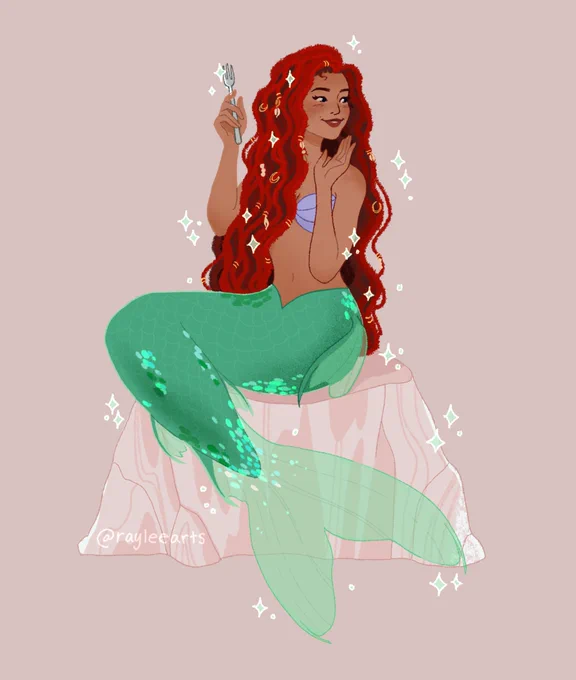 Old art I made when I heard Halle was cast as Ariel  