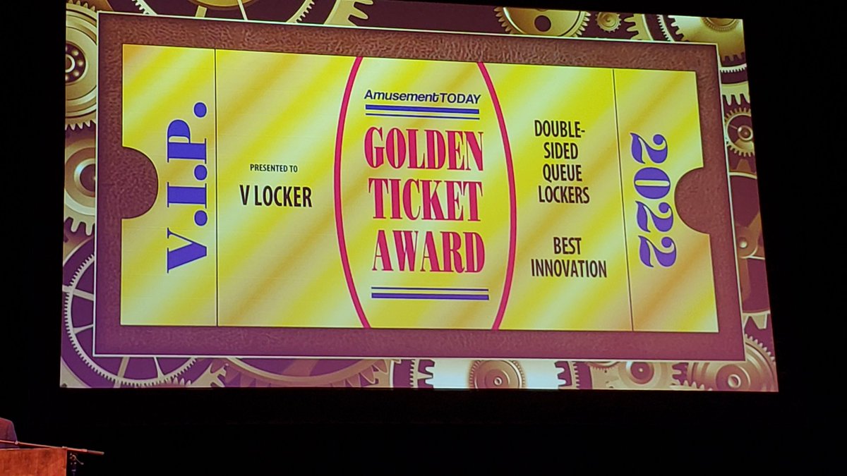 aceonlineorg's tweet photo. Congrats to #VLocker for winning Best Innovation at the 2022 @amusementtoday Golden Ticket Awards! #GTAs https://t.co/kjFD5BW3YG