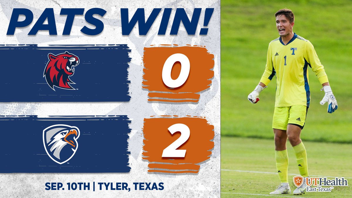 UT Tyler Patriots (@uttylerpatriots) on Twitter photo MSOC | PATS WIN!
The defense shines bright as <a href="/patriot_msoccer/">UT Tyler Men's Soccer</a> gets a huge victory over RV Rogers State to move to 4-0 on the season!
#SWOOPSWOOP MSOC | PATS WIN!
The defense shines bright as <a href="/patriot_msoccer/">UT Tyler Men's Soccer</a> gets a huge victory over RV Rogers State to move to 4-0 on the season!
#SWOOPSWOOP