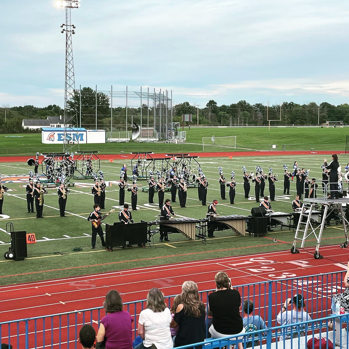 Gorgeous night for the ESM Spartan Spectacular Home Show!! #GoSpartans #GoESM #GoMinoa #musicteacherlife🎶 #musicteacher #musiced #iteachmusic #NYSFBC