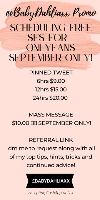 RT4RT 💖 FREE SFS SEPTEMBER ONLY ✨ ASK FOR MY REFERRAL LINK 🖤 https://t.co/xc5gdMQsxY<a href="/tag/cashappuk"class="tags"><span>#cashappuk</span></a>