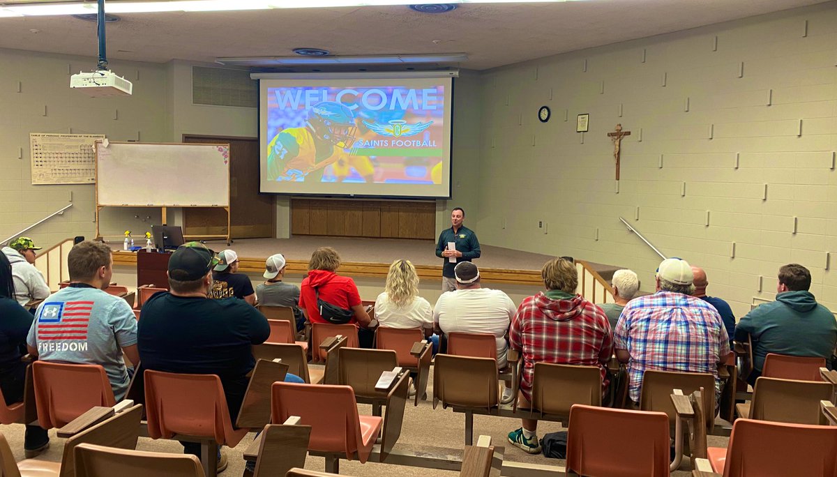 A Saints Welcome to our visitors from SD, ND, MN, KS, and UT for our <a href="/PCSaintFootball/">Presentation Football</a> Gameday Visit! #WingsUp