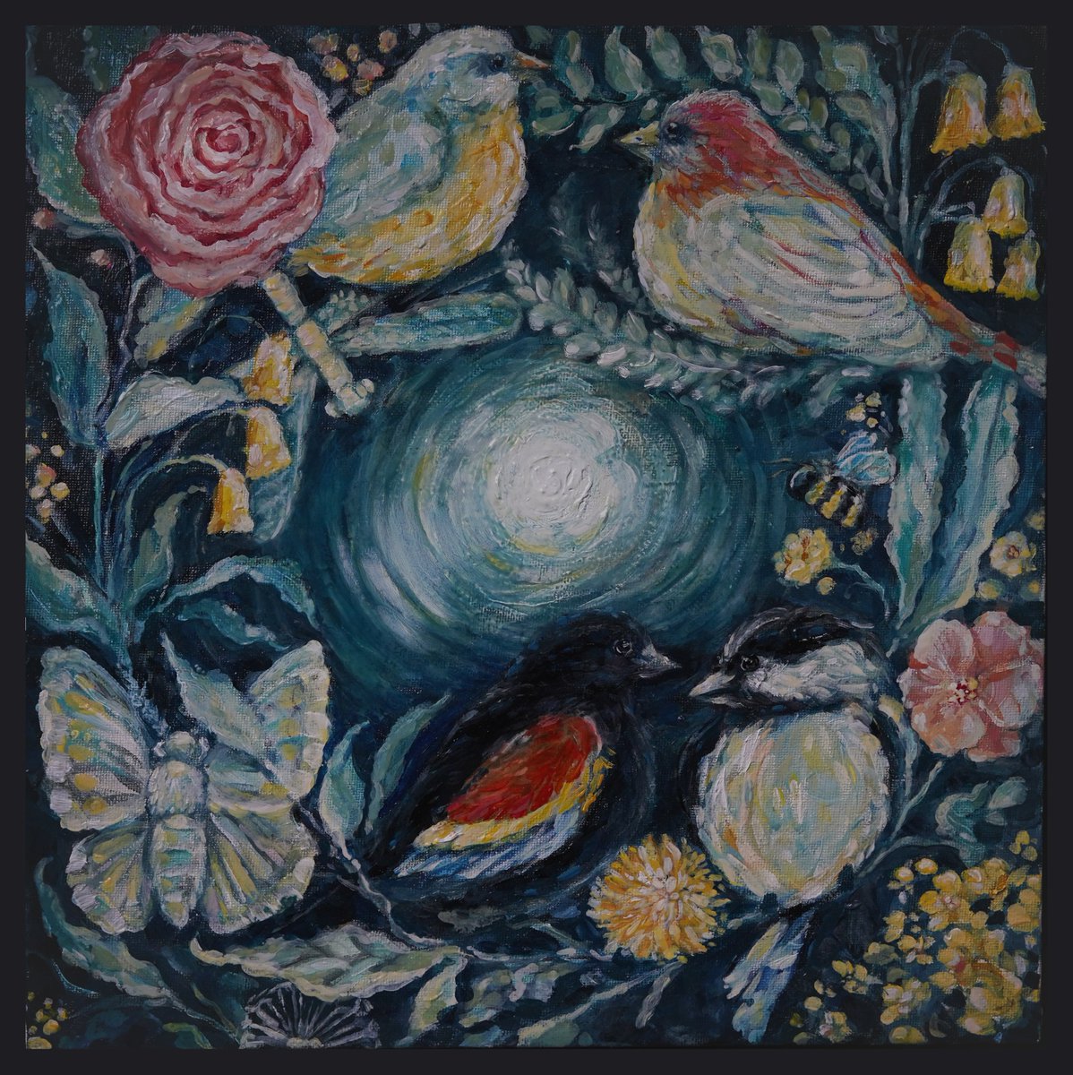 MrsOArtStudio's tweet photo. Found some time to get creative today! Not finished, but love where it's headed. #SaturdayVibes
#createeverday #Art #ArtsEd #Artlovers #painting #artistsontwitter #arttherapy #ilovebirds https://t.co/rJdhcYODu1
