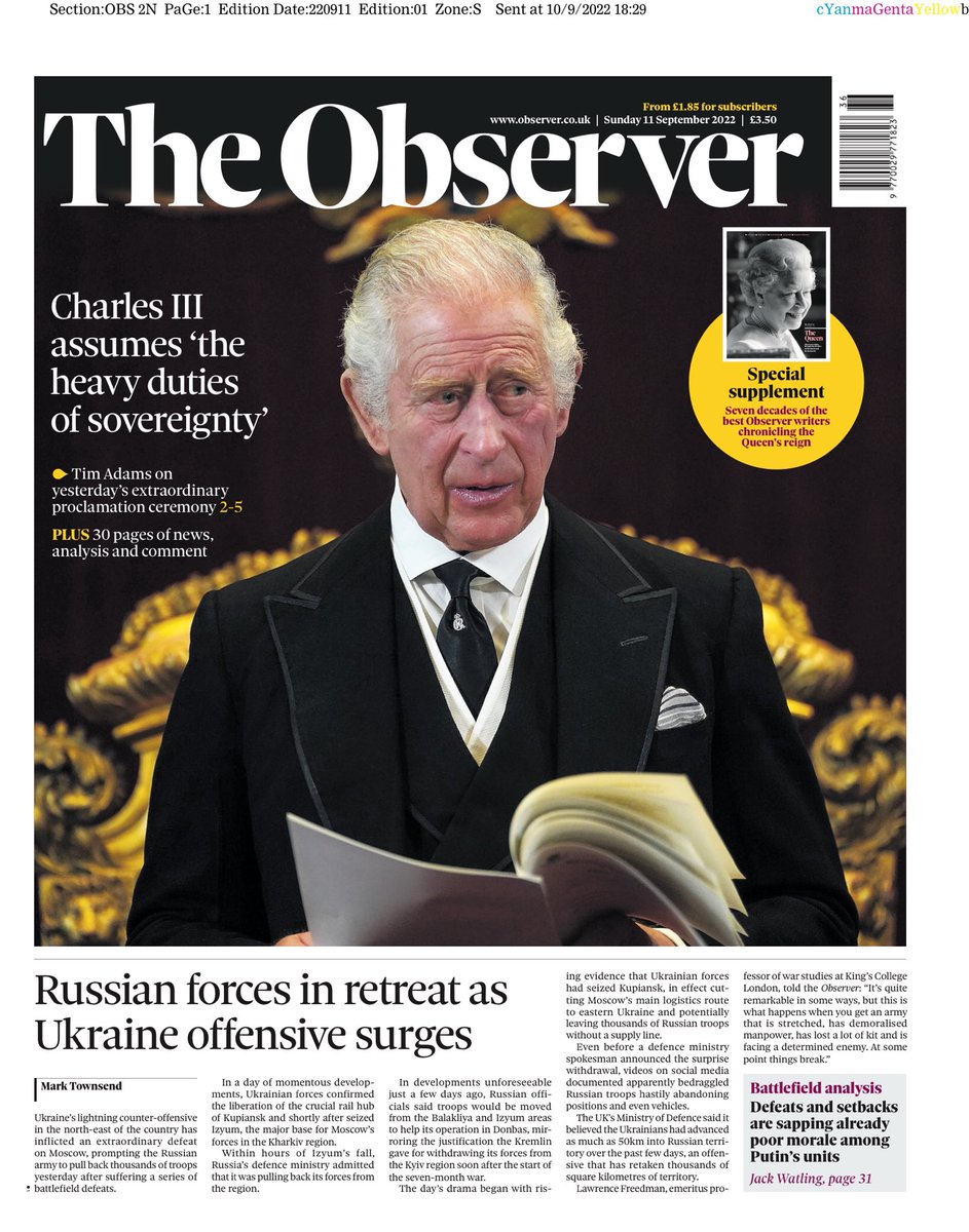 CableChitChat's tweet image. Buy the Observer tomorrow folks, leave the shitty rags on the shelves. #KingCharleslll