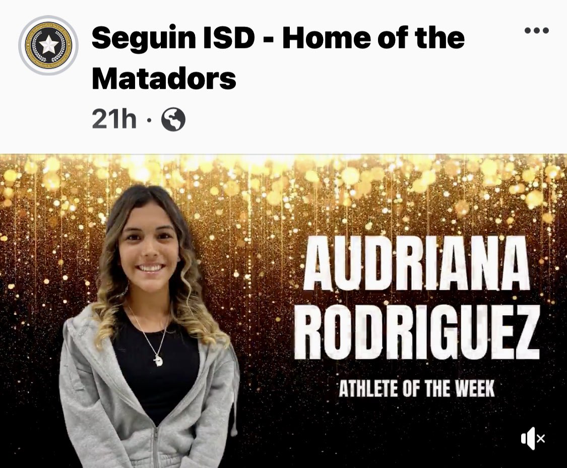 🚨🚨ATHLETE of THE WEEK🚨🚨
Way To Go 🙌🏼 Seguin Varsity XC Senior, Audriana Rodriguez! 🖤💛🖤