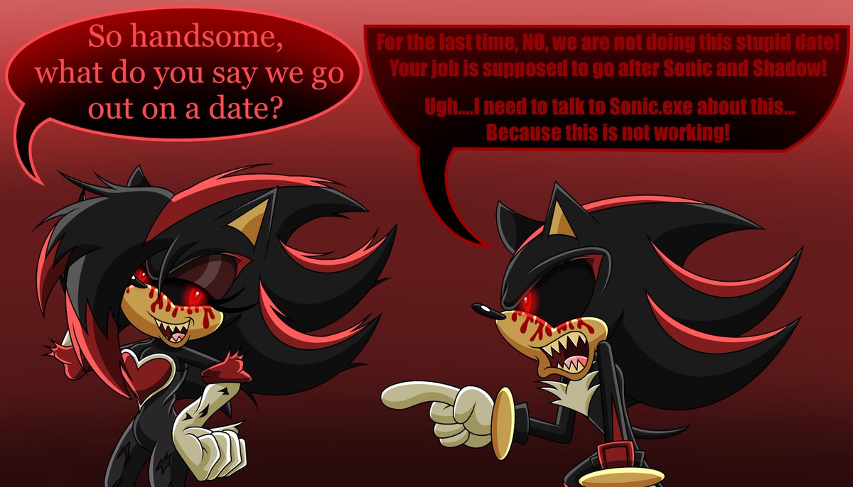 Darkness9000A's tweet photo. Just made a comic drawing of Shadow.exe and Shadina.Exe
for @Shadow_YT_Real and @TVaria_Peace .
#ShadowTheHedgehog #ShadinaTheHedgehog #ShadinaExe #comic #ShadowExe #Shadina #SonicExe #SonicTheHedeghog #FemaleShadow #FemaleShadowExe https://t.co/sekH6TvXpA