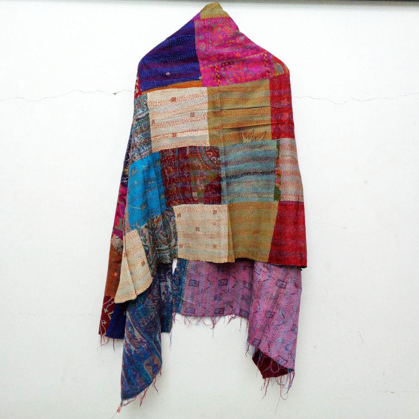 Silk Scarf Neck Wrap Stole Dupatta patchwork Scarf Women Fashion Scarves KT05