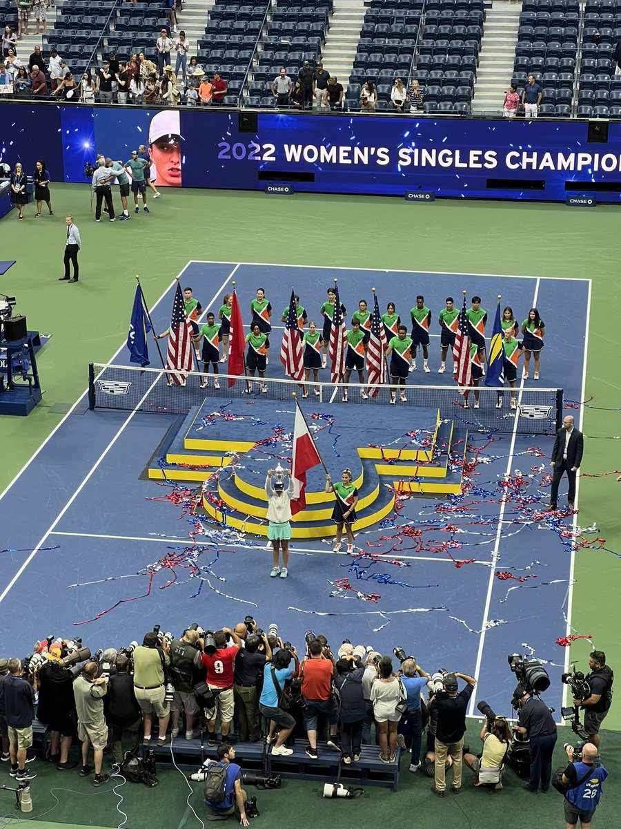 Congrats to <a href="/iga_swiatek/">Iga Świątek</a>! 🏆 The first Polish woman to win the #USOpen!I’m so happy I was able to witness this huge win! 🇵🇱