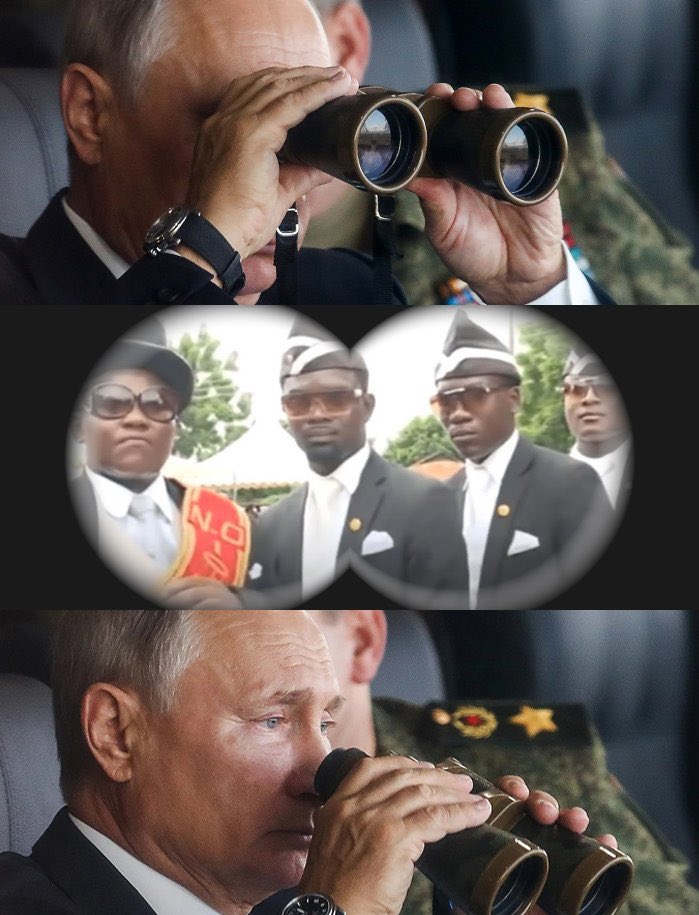 He knows it’s coming. Everyone knows #putin #terrorist #ruscist