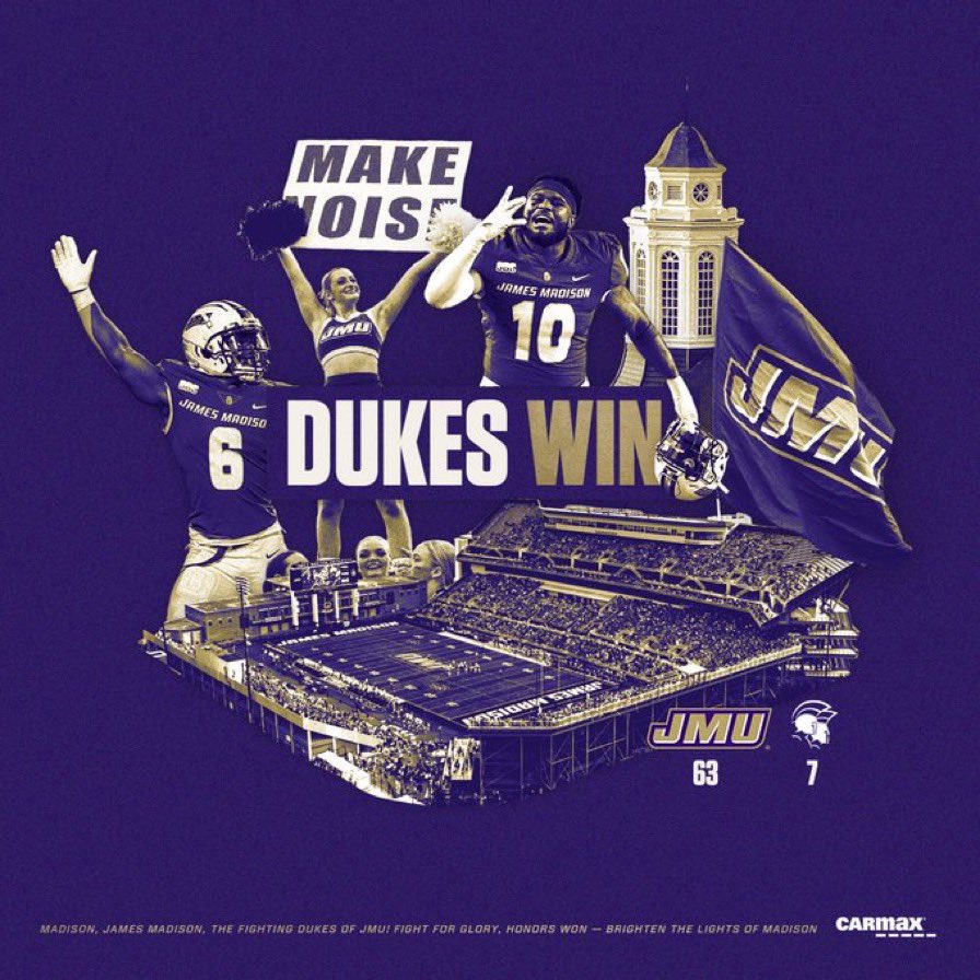 _VL2's tweet photo. #POPHero Inspired by @JMUCurtCignetti strength to led his @JMUFootball team to an impressive victory hours after learning about the passing of his father. Praying for you Coach, as JMU Nation is all behind you!!!! 💜
#PurposeOverPosition https://t.co/5jTciwD79e