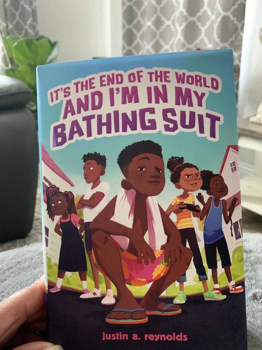 LitCoachSonya's tweet photo. Day 10: I started a new book in between football games today. 3 things I like about “It’s The End of the World and I’m in My Bathing Suit” by Justin A. Reynolds already:
1. name and voice of the main character 2. the book dedication 3. It starts on chapter 100. #Read30for30 https://t.co/G3pqVPqzMb
