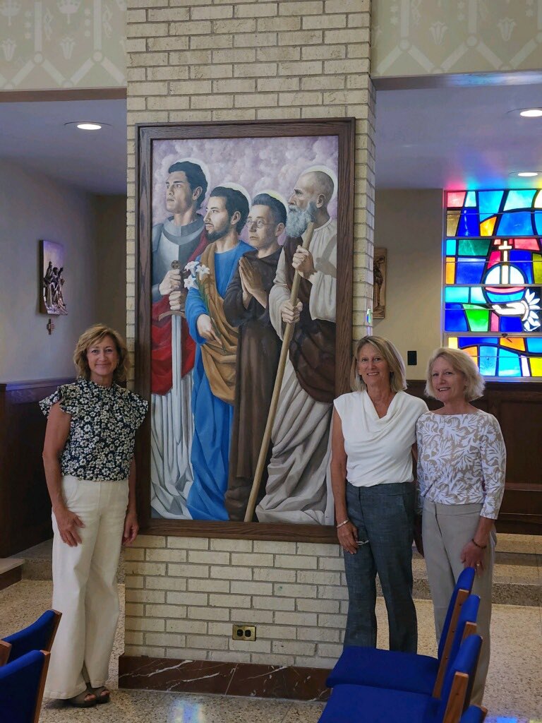 CCHSMission's tweet photo. The rededication of the St. Titus Brandsma Chapel and the blessing of the Mary Frances Clarke, BVM Spiritual Center &amp; Circle of Friends Garden took place at @CCHSCorsairs today. We were blessed to have @Carmelites @bvmsisters and family of St. Titus with us! https://t.co/AQu10vti5R