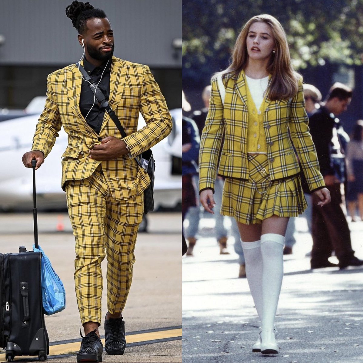 SamanthaRHolt's tweet photo. Who wore it best? Najee Harris or Cher Horowitz? https://t.co/gUyoDBvmgL