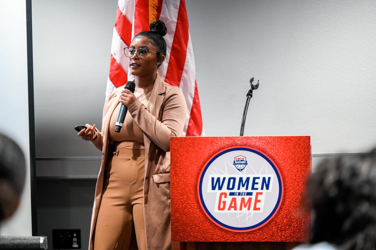 USABYouth's tweet image. &quot;One thing that I have experienced being a woman in the sports industry is that they want to hear your opinion. They put you in this position for a reason, so let your voice be heard.&quot; - @Ms_AomoriLynn 

📍 Las Vegas Women in the Game Conference