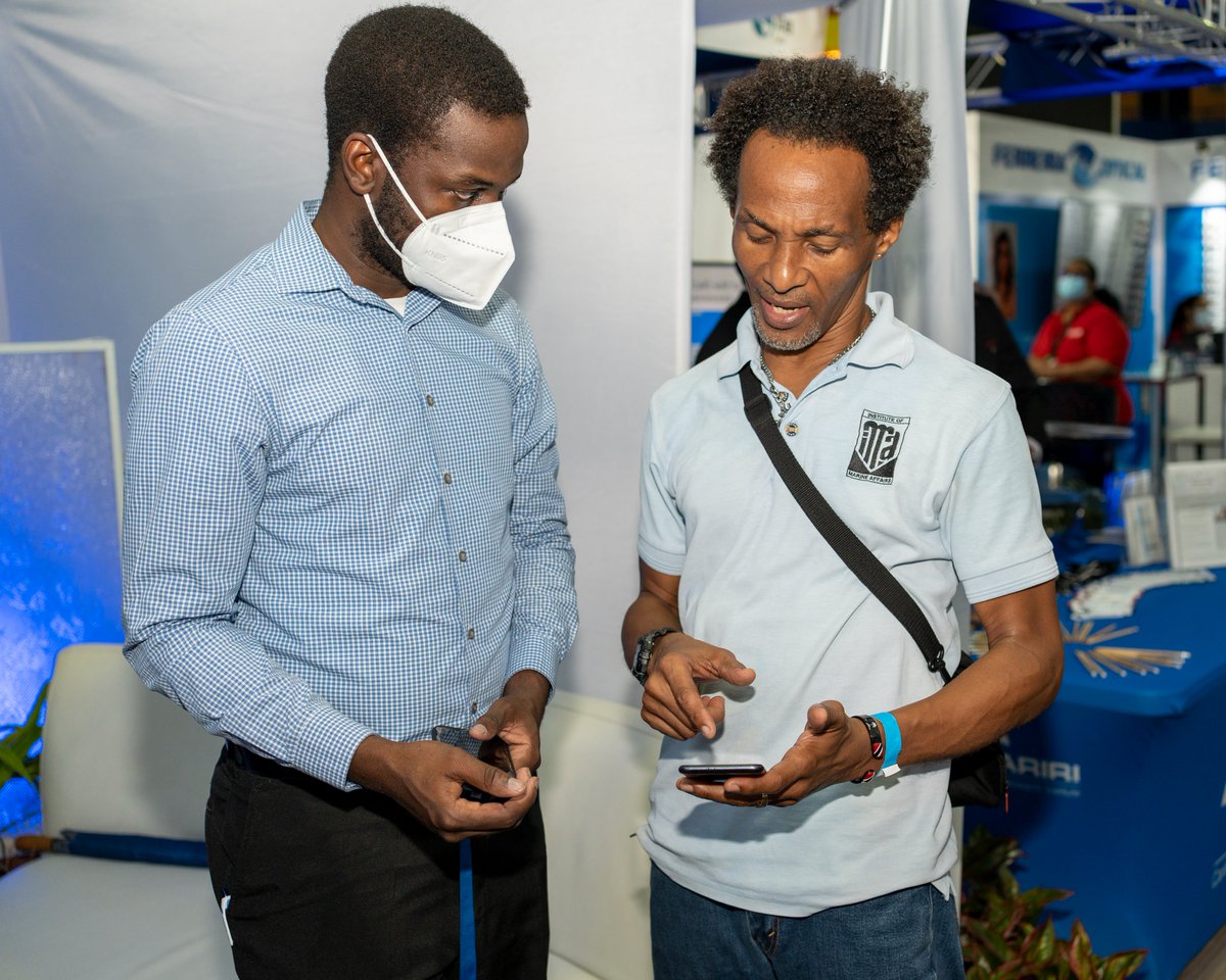 cariri_tt's tweet photo. At the CARIRI Services Booth at #TIC2022, we had lots of fun games, were able to meet lots of #entrepreneurs, showcased @IMAgovTT #seaiTT app built in-house as well as played with robots from our #DIALab. 

People loved our in-house built waterfalls and photo wall! https://t.co/1pbUu8M0Dk