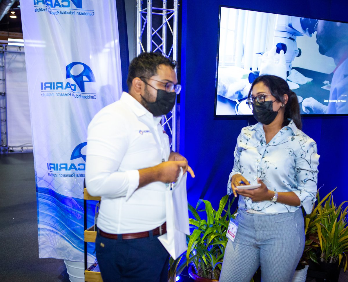 cariri_tt's tweet photo. At the CARIRI Services Booth at #TIC2022, we had lots of fun games, were able to meet lots of #entrepreneurs, showcased @IMAgovTT #seaiTT app built in-house as well as played with robots from our #DIALab. 

People loved our in-house built waterfalls and photo wall! https://t.co/1pbUu8M0Dk